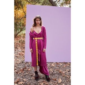 For Love and Lemond Purple Dylan Long Cardigan, L